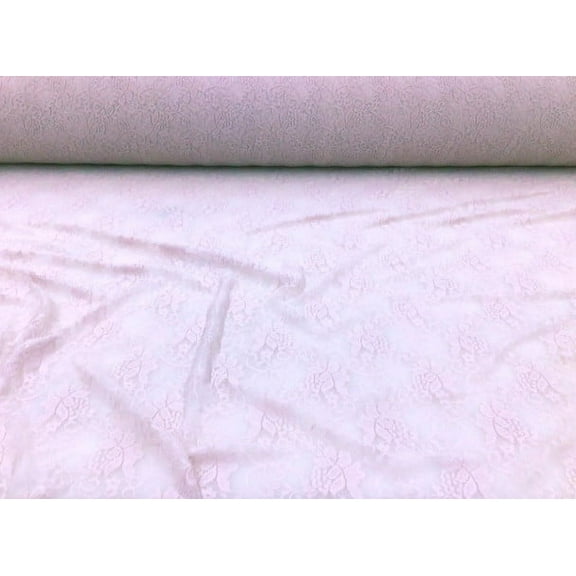 Stretch Lace Apparel Fabric Sheer Floral Dusty Lavender RR204