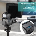 thumbnail image 3 of Portable Teleprompter 16-inche Universal Prompter with Cold Shoe Mount 1/4in & 3/8in Threaded Hole Compatible with Smartphone/ Tablet/ DSLR Camera with Remote Control & Carrying Case for Interview, 3 of 8