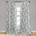 thumbnail image 5 of Ambesonne Abstract Curtains, Random Curly Stripes, Pair of 28"x84", Dark Taupe Pale Blue, 5 of 5