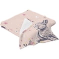 thumbnail image 2 of Dreamtimes Cute Rabbit and Butterfly Bath Towels Set 1 Bath Towel 1 Washcloth Extra Absorbent 100% Cotton Towels, Super Soft Bathroom Towels for Home, Hotel, 2 of 7