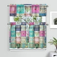 thumbnail image 2 of Kitchen Curtains and Valance Set 36 Inch Tier Pioneer Colorful Floral 3 Pieces Set Dining Room Small Curtain Drapes Cafe Curtains Valance for Home Decor Rod Pocket, 2 of 6