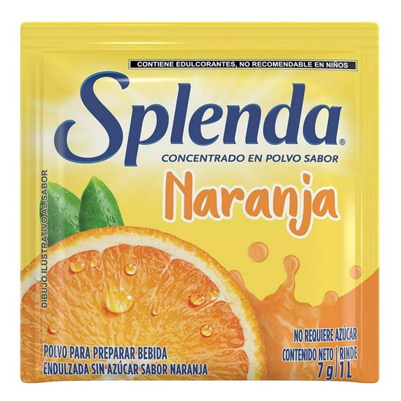 SPLENDA BEBIDA EN POLVO SABOR NARANJA  7GR