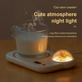 thumbnail image 2 of Jinsinto Smart Coffee Mug Warmer, Coffee Cup Heater with Cute Cat Night Light, Auto Shut Off, 3 Temperature Setting LED Display, Electric Beverage, 2 of 5