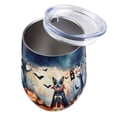 thumbnail image 3 of Happy Halloween Vampire Australian Cattle Dog BOO with Pumpkins Fun and Spooky 12oz Stainless Steel Wine Tumbler Insulated Cup with Lid Heeler Lover Gifts - 00018, 3 of 5