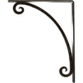 thumbnail image 4 of Ekena Millwork 1 1/2"W x 10"D x 12"H Legacy Wrought Iron Bracket, (Single center brace), Antiqued Warm Silver, 4 of 8