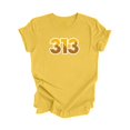 thumbnail image 1 of 313 Detroit Michigan USA Code Régional Skyline de la Ville Cadeau - T-Shirt Unisexe - Inspired X, 1 of 1