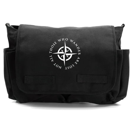 LOTR Not All Those Who Wander Are Lost Heavyweight Canvas Messenger Shoulder