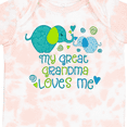 thumbnail image 4 of Inktastic My Great Grandma Loves Me Cute Elephants Boys or Girls Baby Bodysuit, 4 of 5