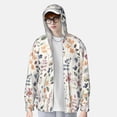 thumbnail image 2 of Kdxio Watercolor Floral Print Women Men Sun Protection UPF 50+ Jackets Zip Up Long Sleeve Hoodie Hiking Lightweight with Pockets, 2 of 7