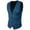 Blue, variant on Men's V-Neck Solid Suit Vest - Slim Fit Wedding Waistcoat - Polyester Formal Business Gilet, Sizes M-XXXXXXL