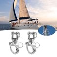 thumbnail image 1 of 316 Stainless Steel Snap Shackles Rotating Eye, Quick Release Mechanism for Sailboat Rigging, Halyards, Hardware, Universal, Electropolishing, 1 of 7