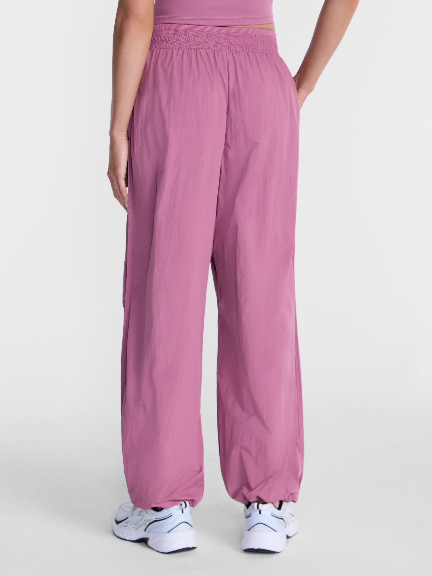 Avia Women's Crinkle Pants with Pleated Knees, 27" Inseam, Sizes XS-XXXL