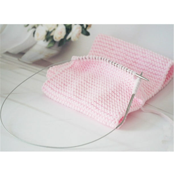 unbranded Agujas Circulares Para Tejer Con Cable De Acero Inoxidable Resistente Color Plateado