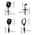 thumbnail image 7 of AOOOWER 12Set Black Earrings for Men Women Stainless Steel Hoop Stud Earrings Set, 7 of 7