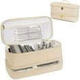 thumbnail image 2 of Gustave Double Layer Hair Tools Travel Bag Carrying Case Portable Waterproof Hair Dryer Organizer Storage Bags, 2 of 7