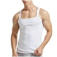 thumbnail image 4 of Wancir Mens Tank Top Undershirt G-Unit Style Summer Tank Tops Square Cut Muscle Rib A-Shirt Gym Muscle Tank Top, 4 of 4