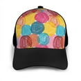 thumbnail image 3 of Yiaed Colorful Wool Balls Print Baseball Cap Dad Hat Polo Style Plain Blank Adjustable Size, 3 of 5