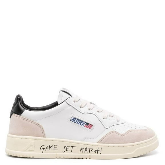 Autry Male Classic Leather And Suede Sneakers With Unique Game Set Match Detail White Sizes IT 34-50 2/3