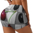 thumbnail image 2 of Wukai Cherries laid Print Pack Biker Shorts for Women Yoga Workout Gym Running Scrunch Active Shorts-Medium, 2 of 8