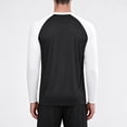 thumbnail image 3 of Rvwovn Men's Raglan Long Sleeve Tee, Crew Neck Casual Baseball Workout T-Shirt, Classic Color Block, 3 of 6