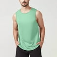 thumbnail image 2 of Ramiter Men's Tank Tops Bodybuilding Stringer Y-Back Gym Fitness Workout Training Running Athletic Quick Dry Top Light Green,2XL, 2 of 7