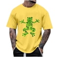 thumbnail image 1 of Pantalones de Sudador para Hombres Cortos Estilo de los Hombres Manga Corta Impresa Camiseta Cuello Redondo Suéter Casual Poliéster Verano Playa Superior, 1 of 4