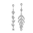 thumbnail image 3 of Bijoux de Perçage de Corps Strass 6 Pcs Bague Nombril en Acier Inoxydable, 3 of 10