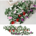 thumbnail image 2 of Matsuzay Flor de rosa artificial Plantas falsas Simulación Rose Vine Flores colgantes Decoración Hogar Oficina Jardín Artesanía Arte Decoración Rosa 230*8 Matsuzay HA084141-02, 2 of 6