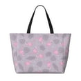 thumbnail image 2 of Fuzoiu Flamingo Print Waterproof Beach Tote Bag for Women Girls with Zipper,Sandproof Pool Swim Bag,Large Capacity Beach Travel Bag for Pool Swim Travel Everyday, 2 of 7