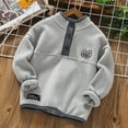 thumbnail image 6 of KYAIGUO Kids Toddler Sweat Top for Boys,Baby Fall Winter Long Sleeve Pullover Active Casual Thickened Warm Big Little Boys Fleece Sweatshirt for 2-12 Years, 6 of 7