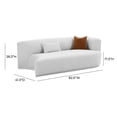 thumbnail image 7 of Fickle Grey Velvet Modular RAF Loveseat, 7 of 7