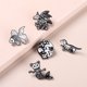 thumbnail image 2 of 5 PCS Insignias De Calavera Pasadores De Solapa Para Bolsas Monederos Disfraces Partido Decorativo Sunnimix Pernos de broche, 2 of 8