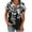 (Type 16)Black, variant on Otvok Women's Fashion Casual Printed V-Neck Loose Short Sleeve Raglan Sleeve Button Top