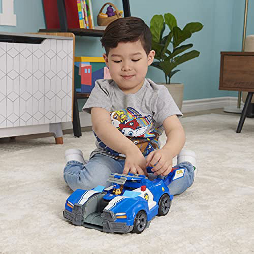 Paw Patrol, Chase 2-in-1 Transforming Movie City Cruiser Toy Car with Motorcycle, Lights, Sounds and Action Figure, Kids Toys for Ages 3 and up