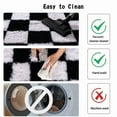thumbnail image 4 of Conbriboy 5x7ft Black And White Modern Checkerboard Rug For Living Room Bedroom Non-Slip High Pile Soft Fluffy Rug Fuzzy Carpet Bedroom Kids Toddler Room Nursery Playroom, Dorm Home Decor, 4 of 8