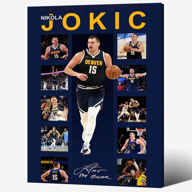 Arte de Pared MENKARWHY – Póster Enmarcado Firmado de Nikola Jokic