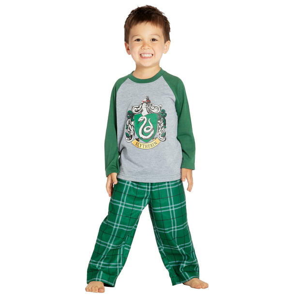 Potter Pajamas Little And Big Boys' Raglan Shirt And Plaid Pants - Gryffindor, Ravenclaw, Hufflepuff - Walmart.com