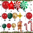 thumbnail image 2 of Kit de guirnaldas navideñas con globos de Isndare, color rojo, verde y dorado, 104 unidades, 2 of 7