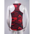 thumbnail image 4 of Zaldita Men's Workout Tank Top Sleeveless Camouflage Quick Dry Swim Vest Athletic Gym Running Muscle Red L, 4 of 5