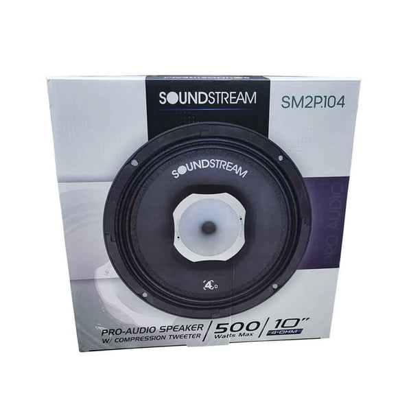 Soundstream SM2P.104 Haut-parleur Audio 2 Voies 500W Max avec Tweeter de Compression
