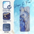 thumbnail image 3 of Blue Bathtub Mat Non Slip Marble  Line Extra Long Bath Mat for Tub Abstract Art Anti Slip Shower Mat for Bathroom with Large Drain Holes and Suction Cups Quality Bath Mats and Bathtub Decor 40x16, 3 of 6