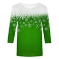 thumbnail image 4 of DPTALR T-shirt Blouse Décontractée à Manches 3/4 et Col Rond Confortable pour Femmes, 4 of 5