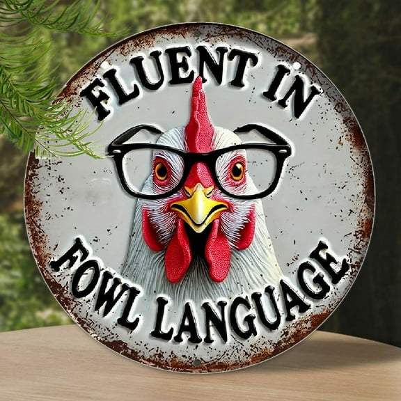 Charming Vintage Rooster Aluminum Sign - Metal Wall Decor for Kitchen, Chicken Coop, Game Room, Bedroom, Outdoor Garden & Bar