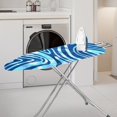 thumbnail image 2 of HELLHERO Blue White Wave Lines Ironing Board Cover Soft and Comfortable Elastic Edge Soft Fabric for Household Items, 2 of 5