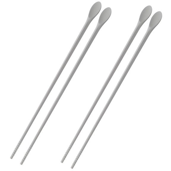 2 Pcs Extra Long Silicone Cooking Chopsticks, Heat-Resistant Kitchen Chopsticks for Frying, Stir-Frying, Hot Pot, BPA-Free, Food-Grade Silicone, Comfortable Grip, Light Grey