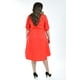 thumbnail image 3 of Vestido asimetrico Roman Fashion /Tallas Extras, 9514 (Rojo) rojo 36, 3 of 7