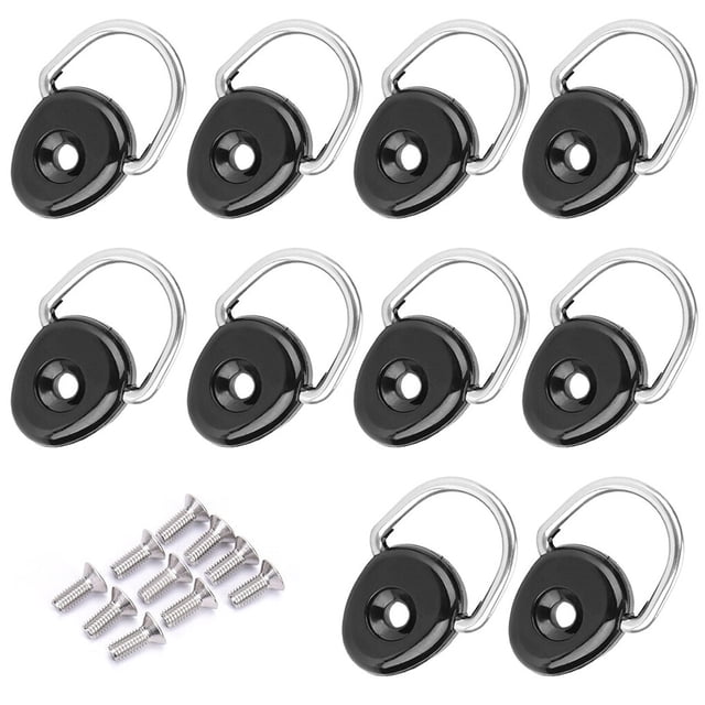 Kenally 10 piezas de amarres de Kayak de acero inoxidable, anillos de amarre para cama de camión, piezas de repuesto para barcos, Kit de Type5 NO5
