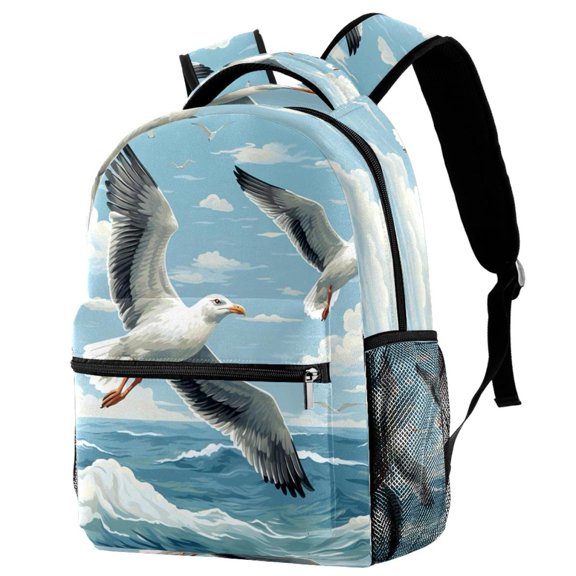 Lightweight Backpack Seagull School Bag Travel Laptop Daypack for Men Women Casual Rucksack