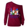 thumbnail image 1 of Pntutb Mujeres Un Hombro Manga Larga Estampado de Navidad Tops cómodos Pntutb Pntutb-4228, 1 of 2