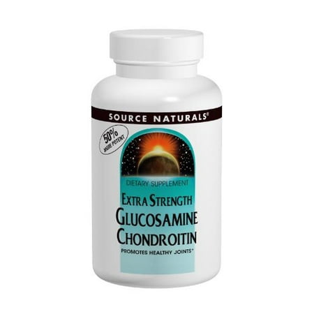 Glucosamine Chondroitin 60 Tablets - Source Naturals Extra Strength Glucosamine Chondroitin, Promotes Healthy Joints, 60 Tablets